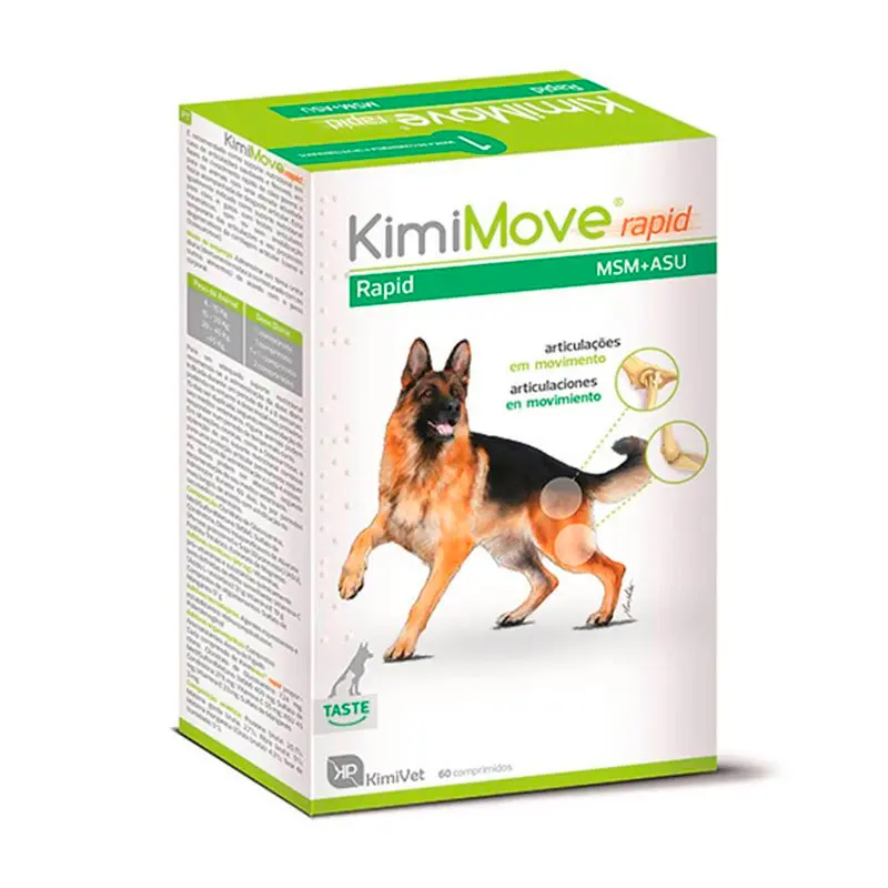 Kimimove Rapid 60 Comprimidos – Condroprotector Articular para Perros y Gatos | Kimipharma