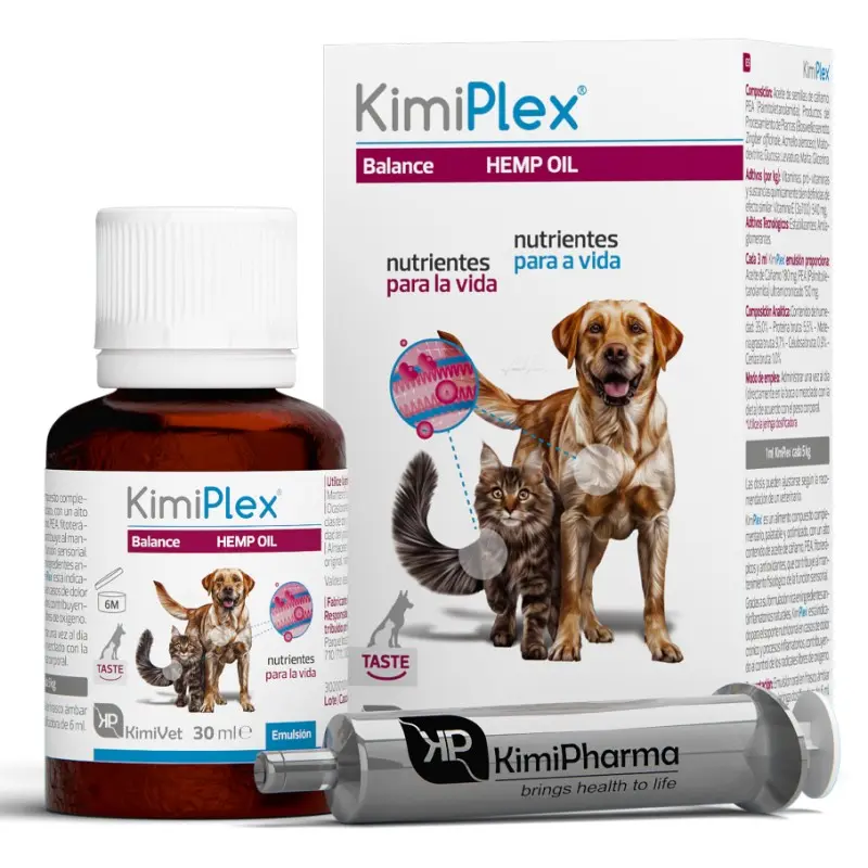Kimiplex Emulsión 30ml – Suplemento Dermatológico para Perros y Gatos | Kimipharma