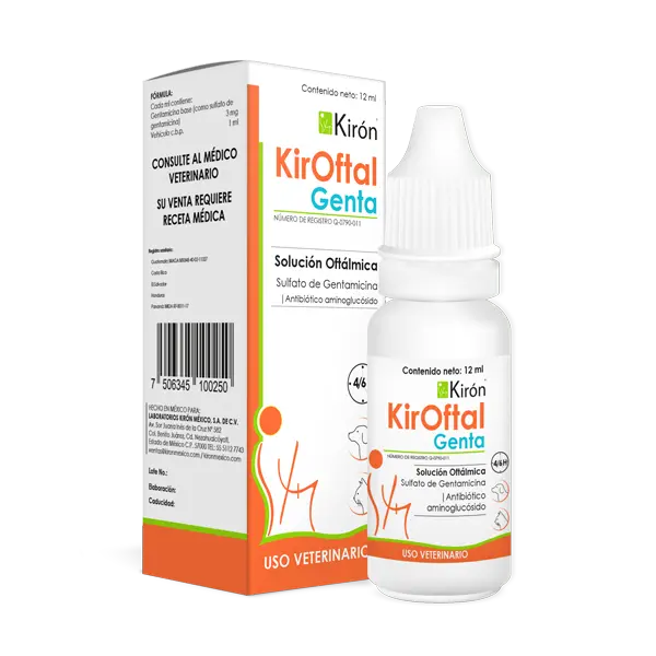 KirOftal Genta 12 mL ( Solución Oftálmica - Gentamicina)