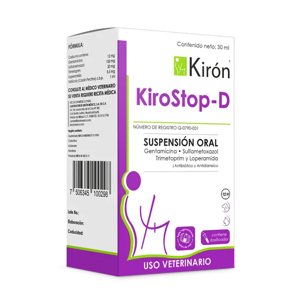 KiroStop-D 30 mL Suspensión Oral ( Antibiótico y Antidiarréico )