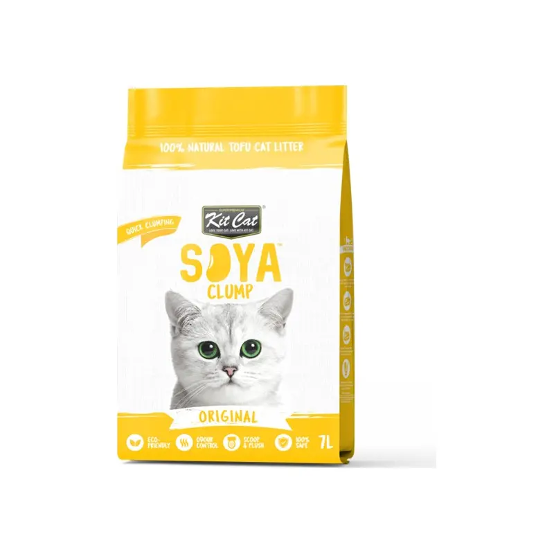 Kit Cat Soya Clump Original arena vegetal de soja para gatos 7 L