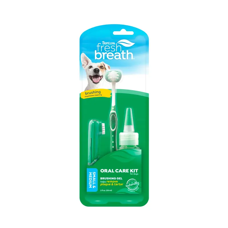 Kit Cuiado Oral  Para Perro Razas Pequeñas y Medianas  Fresh Breath
