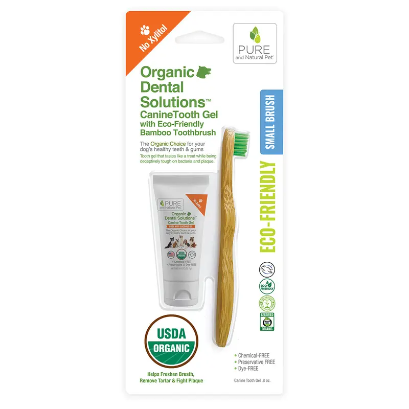 Kit Dental c/Cepillo Chico de Bambú y Pasta de Dientes en Gel de Pure and Natural