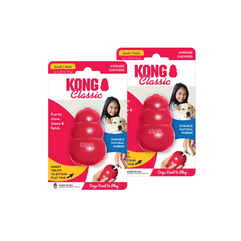 Kong Clasico Small Rojo Paquete 2Pz