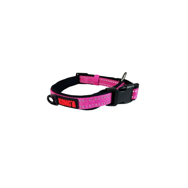 Kong Collar Suave De Nylon Rosa Chico