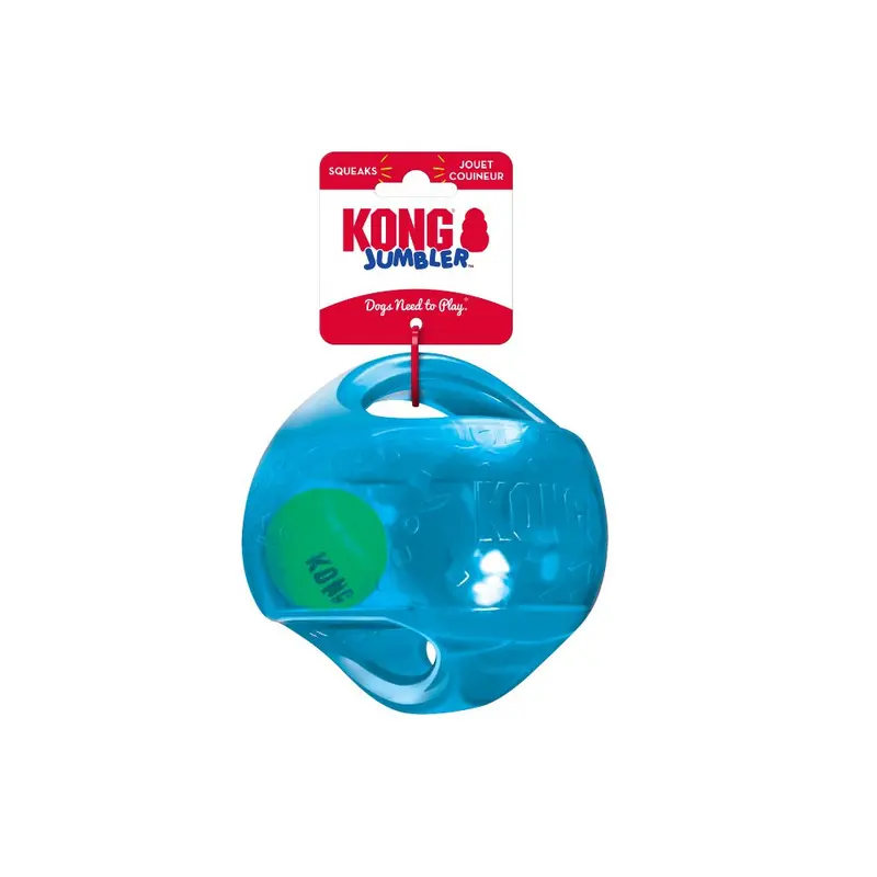 Kong Jumbler Pelota M/L Para Perro Azul
