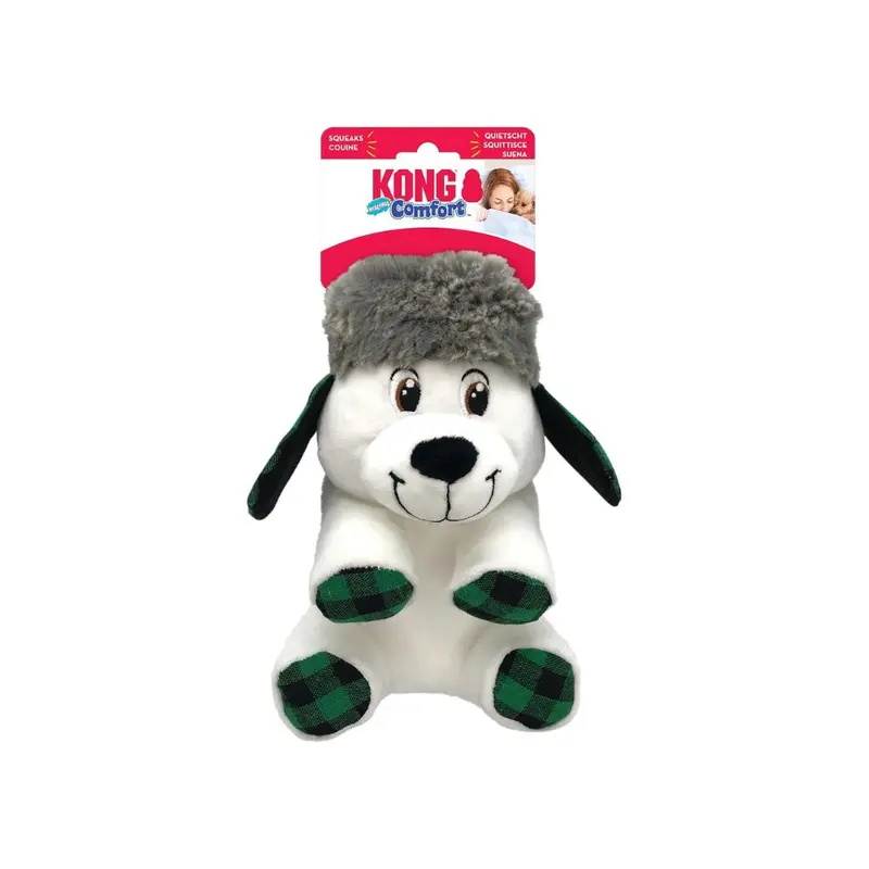 Kong Peluche Holliday Oso Blanco/Gris