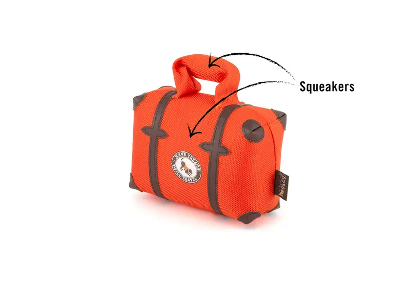 La Maleta - Juguete de Peluche para Perros Globetrotter | Pet P.L.A.Y.