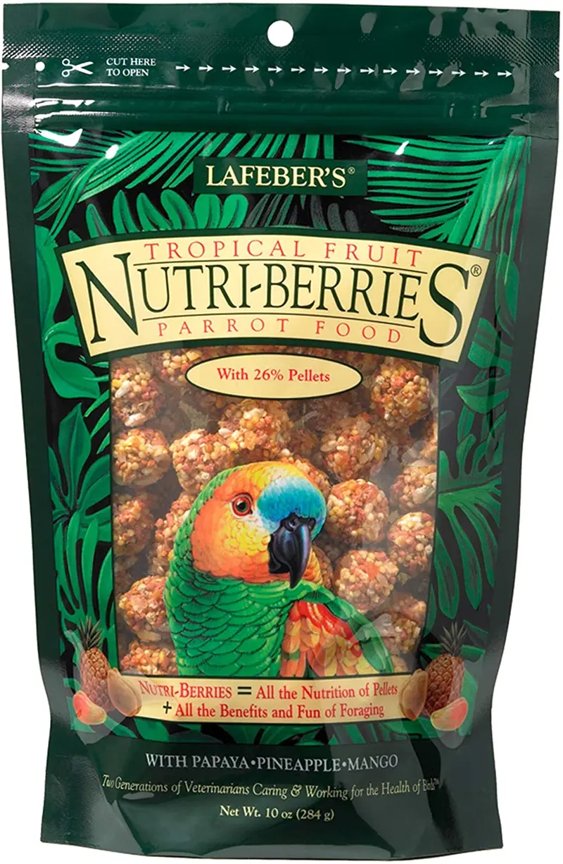 lafeber S Gourmet frutas tropicales nutri-berries para loros bolsa de 3 lbs.