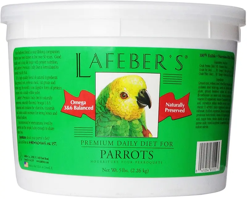 LAFEBER'S Premium Dieta Dieta Pellets Alimento para pájaros de mascotas, fabricado con ingredientes no transgénicos y de grado humano, para loros