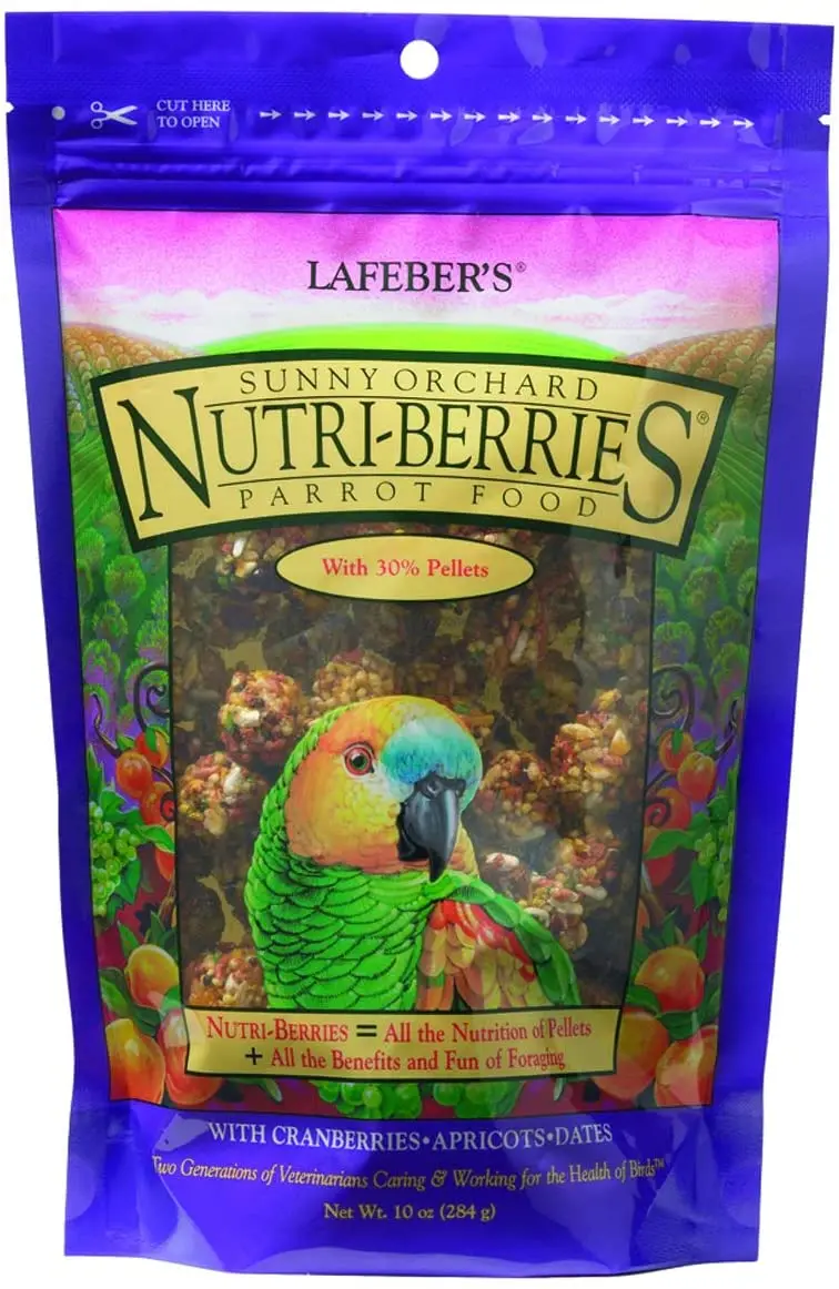 LAFEBER'S Sunny Orchard Nutri-Berries Pet Bird Food, Made with Non-GMO and Human-Grade Ingredients