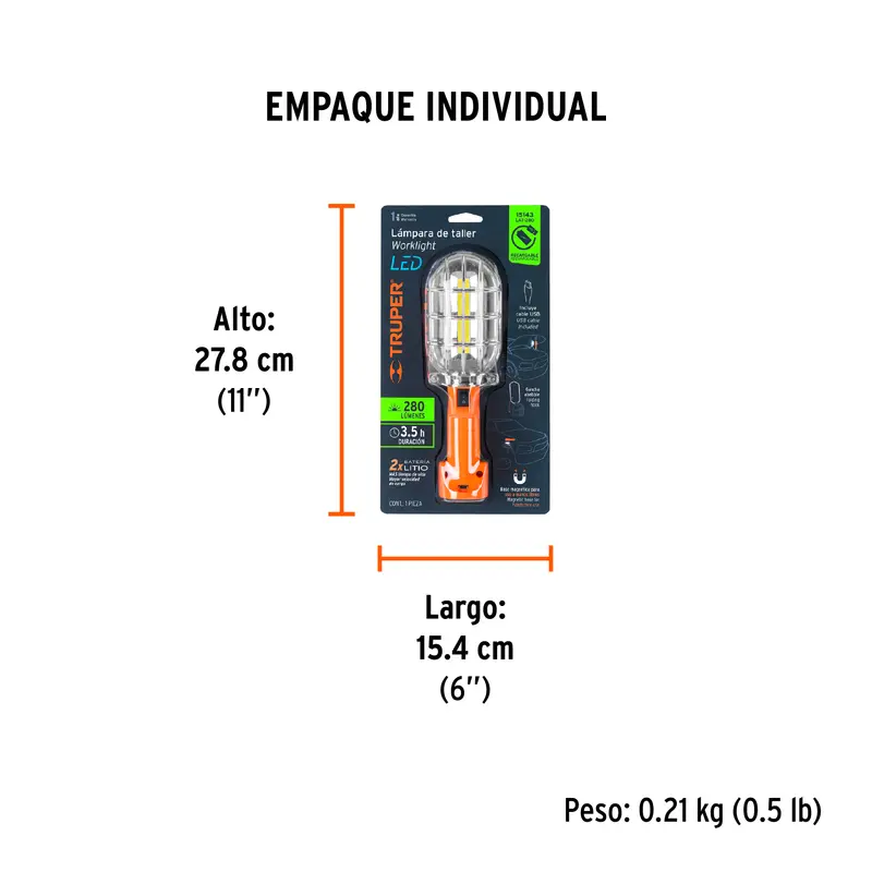 LAMPARA LED 280 Lm RECARGABLE 15143