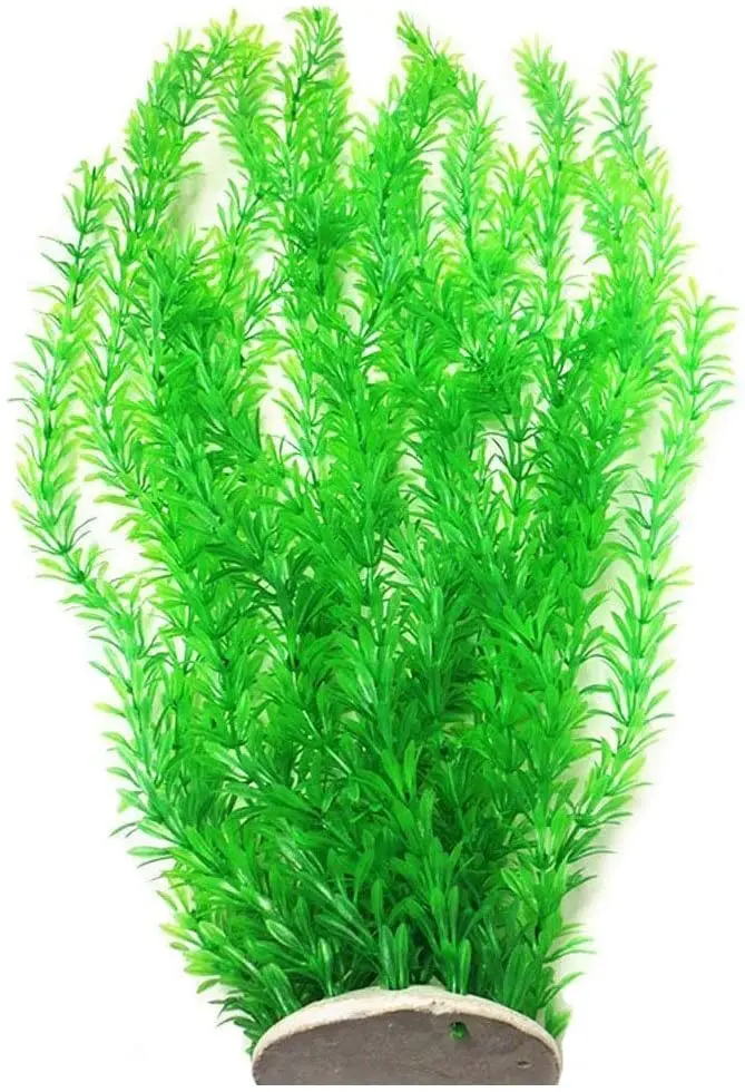 Lantian Grass Cluster - Plantas de plástico para acuario (tamaño extragrande), color verde