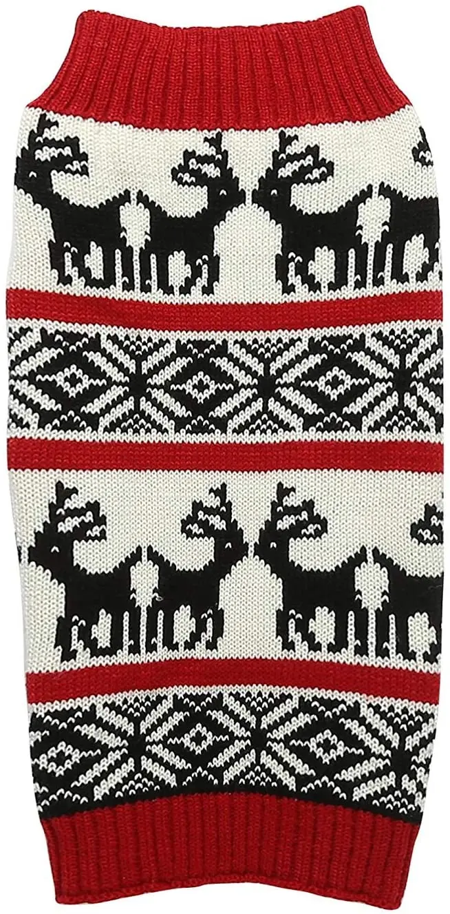 Lanyar - Suéter para gato, diseño de reno, color rojo