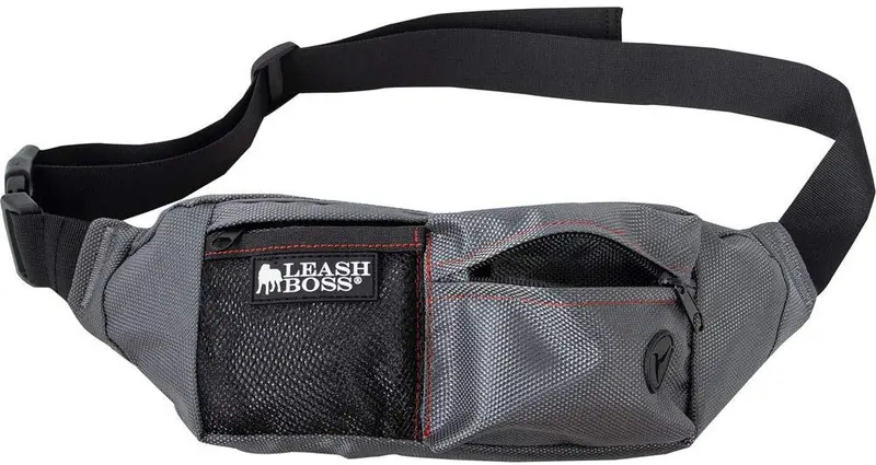 Leashboss - Cinturón de entrenamiento para perros, bolsa de almacenamiento, dispensador de bolsas de caca