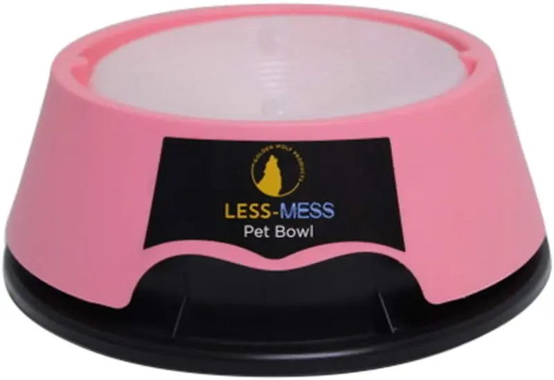 Less Mess Pet Bowl - Sin goteo, antigolpes, a prueba de derrames, antideslizante - Agua o comida + Ideal para perros, cachorros, gatos y razas pequeñas o grandes - Mantenga el agua fresca