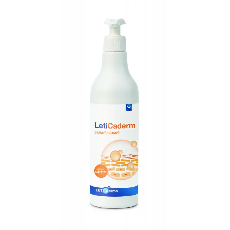 Leticaderm Champú Dermatológico | Pieles Atópicas Perros y Gatos | 250 ml