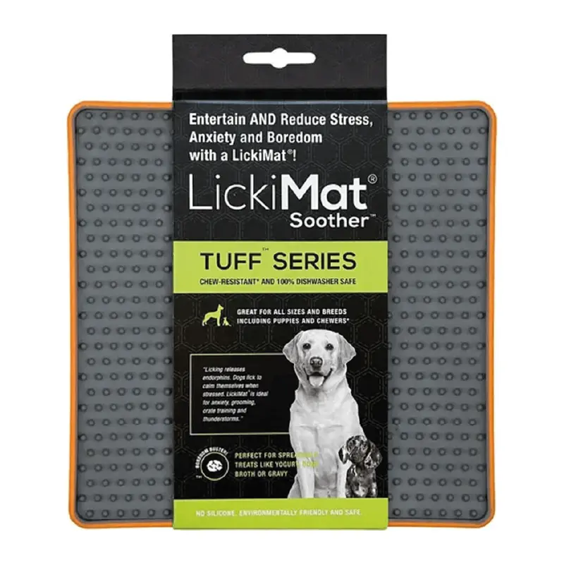 Lickimat Soother Tuff Naranja Perros