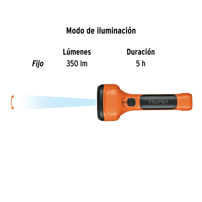 LINTERNA 200 LM RECARGABLE TRUPER 19847