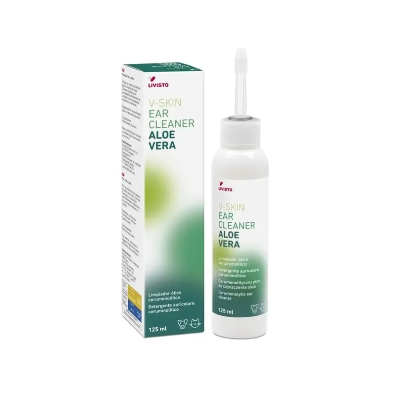 Livisto V-Skin Ear Cleaner para perro y gato con aloe Vera