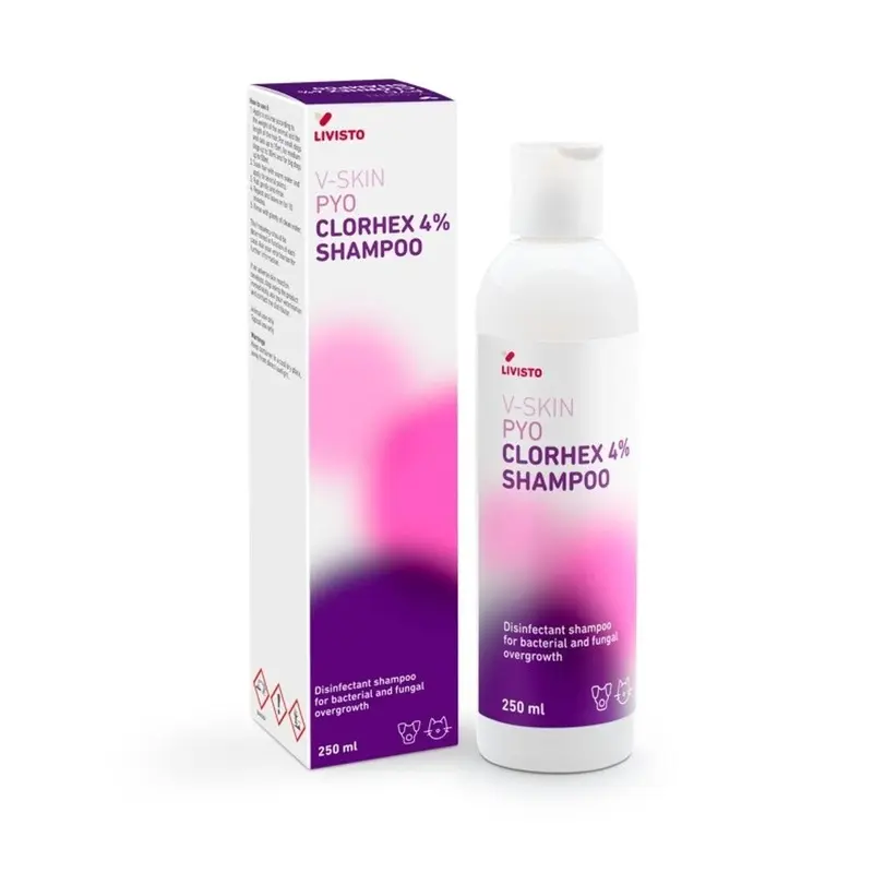 Livisto V-Skin Pyo champú Clorhexidina 4% para perro y gat