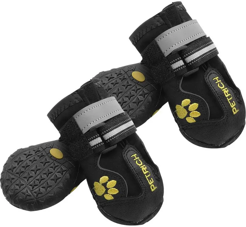 LLNstore - Botas de nieve para perro, botas de lluvia para perros medianos y grandes, con correas reflectantes ajustables, suela antideslizante, resistente al viento