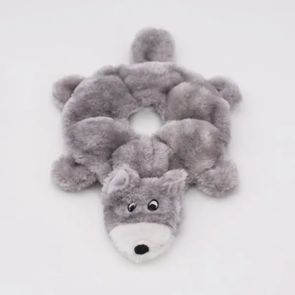 Lobo Redondo de Peluche con 6 Squeakers  - Zippy Loopy Wolf