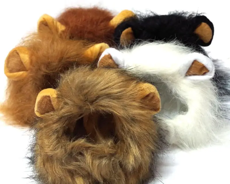 LOOYUAN Pet Costume Lion Mane Wig for Dog Cat Halloween Dress up with Ears