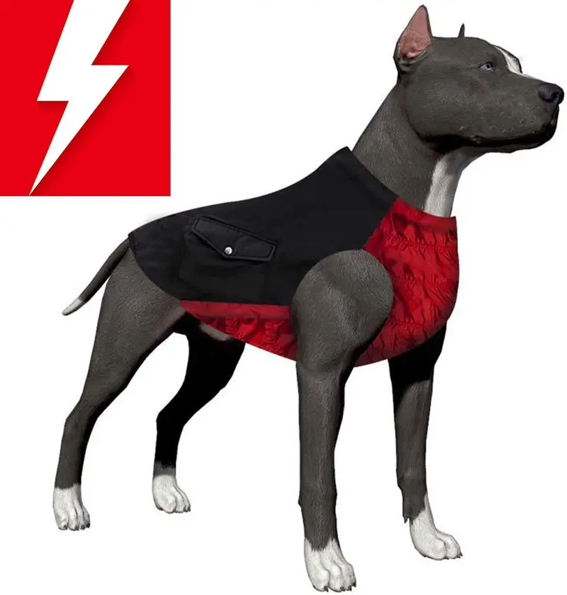 LovinPet Big Dog Jacket/Cold Weather Jacket for Big Dogs/Windproof & Waterproof & Lightweight Large Dogs Winter Jacket -Classic Soft & Warm Large Chest Dog Winter Coat Designed with Pocket