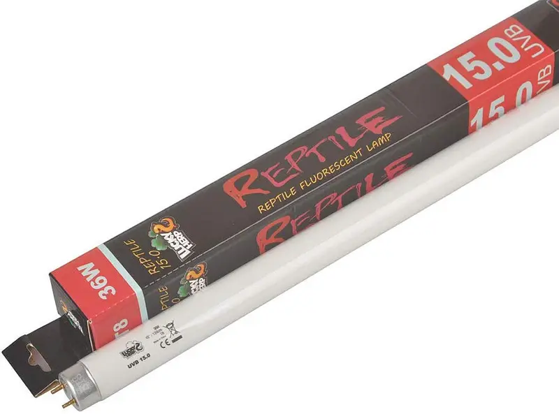 LUCKY HERP 15.0 - Tubo fluorescente para lámpara de terrario intenso, T8, 36 W, 48 pulgadas