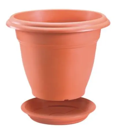 MACETA BERLIN 50 CM + PLATO WENGUE