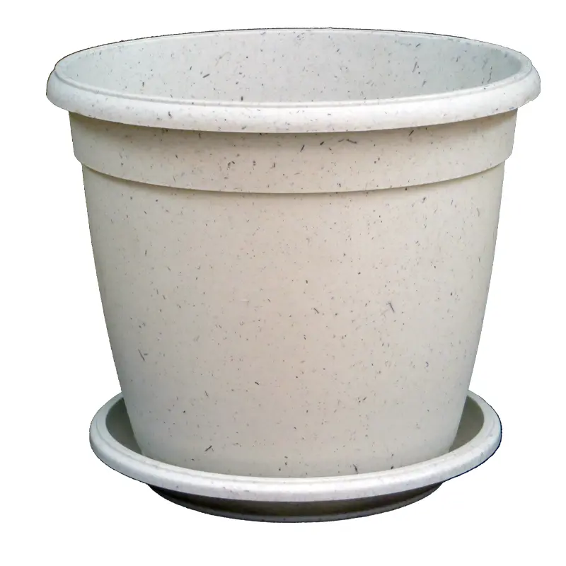 Maceta Genova 26 cm + Plato 23 Eco Fibra