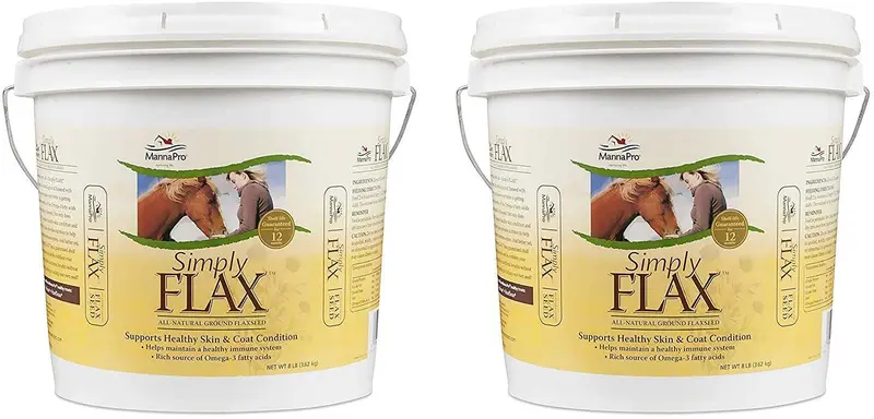 Manna Pro Simply Flax - Lote de 2 braguitas para caballos (2.8 lbs en total)