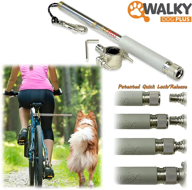 Manos libres para correa de perro en bicicleta Walky Dog Plus, con resistencia de fuerza de 550 libras, correa de grado militar