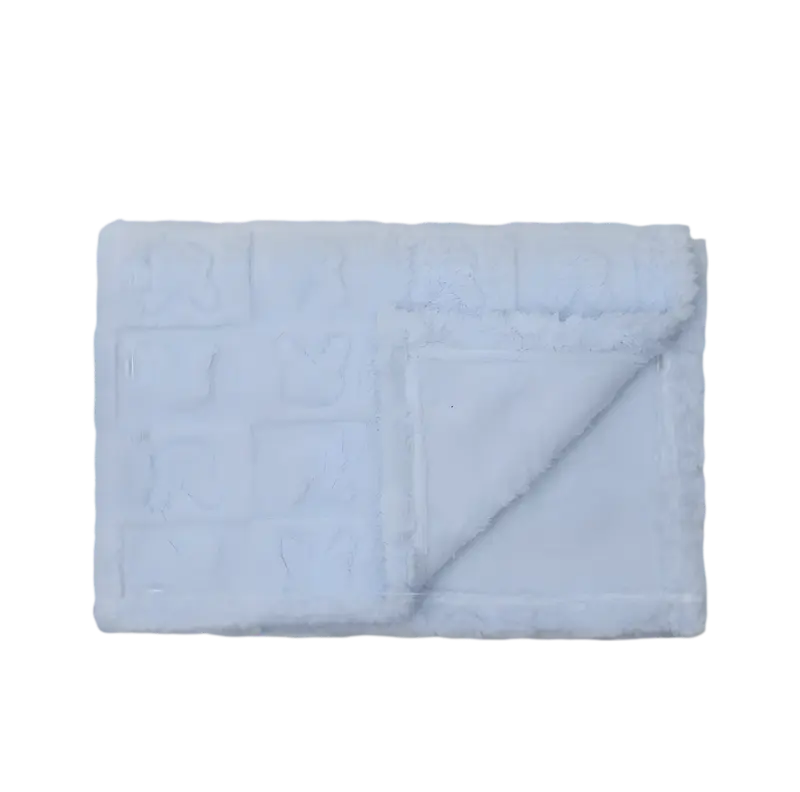 Manta Sherpa Conejito Azul