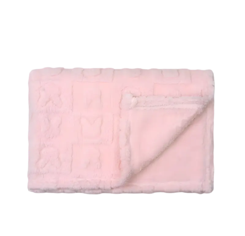 Manta Sherpa Conejito Rosa