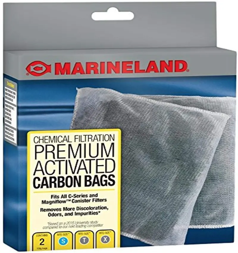 MarineLand - Bolsas de carbón activado para filtración química en acuarios