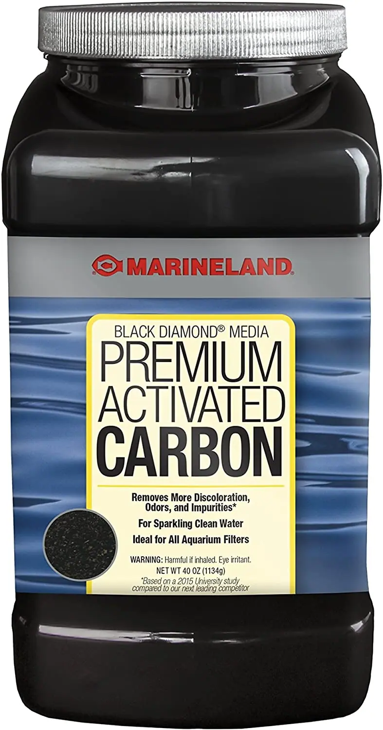 MarineLand Diamond Media Premium carbón activado, negro y gris, 40 onzas (PA0373)