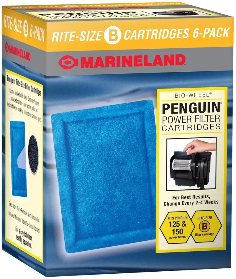 MarineLand - Paquete de 6 cartuchos de tamaño B, tamaño Rite-Size