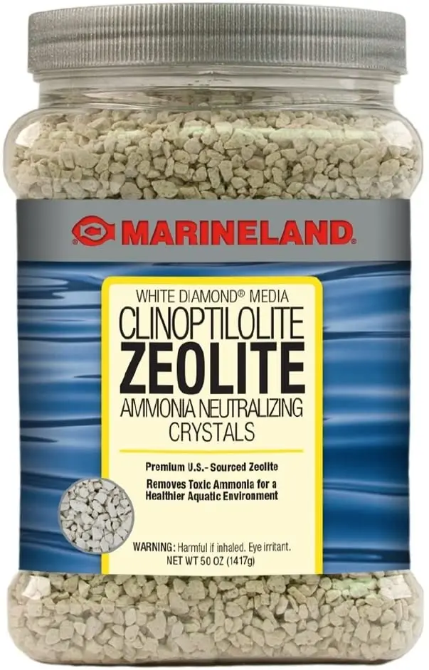 Marineland White Diamond 50 onzas, elimina amoníaco tóxico, filtro de acuario medios