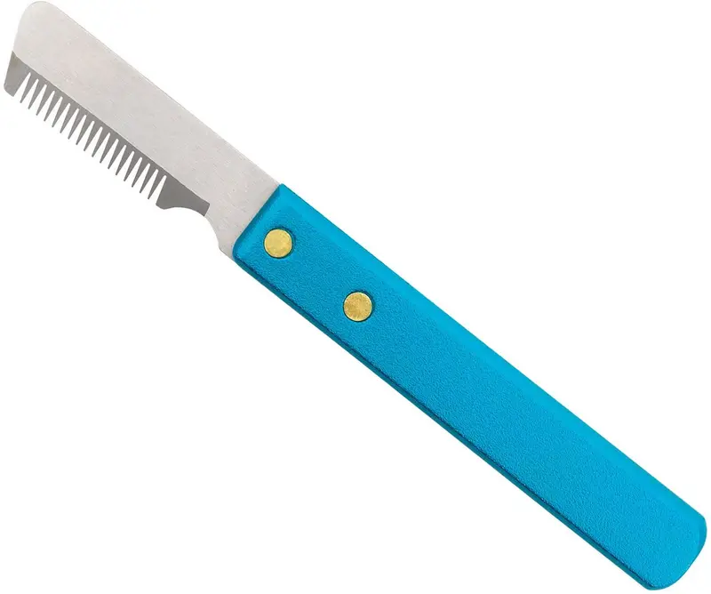 Master Grooming Herramientas 6 – 3/4-Inch Acero Inoxidable Pet Stripper knive, Fine, M, gris