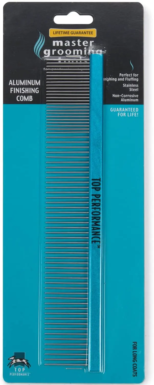Master Grooming Tools Peine de acabado de aluminio – Peines versátiles para perros de aseo de 10 pulgadas