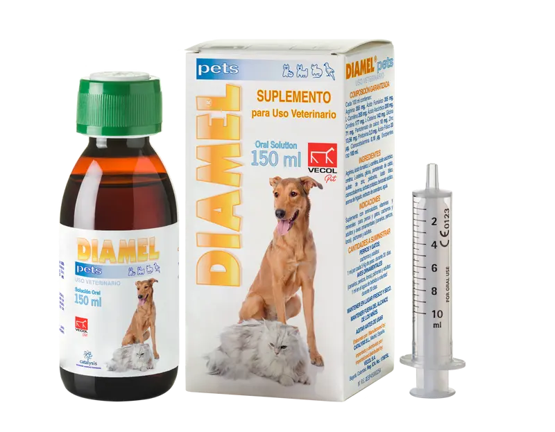 Medicamento Gato Y Perro Diamel (Diabético) Fco X 150 Ml