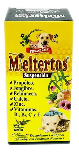 Medicamento Para Perro Y Gato Mieltertos Pets X 180 Ml