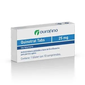 Medicamento Perro Y Gato Quinotrat 25 Mg Caja X 10 Tab