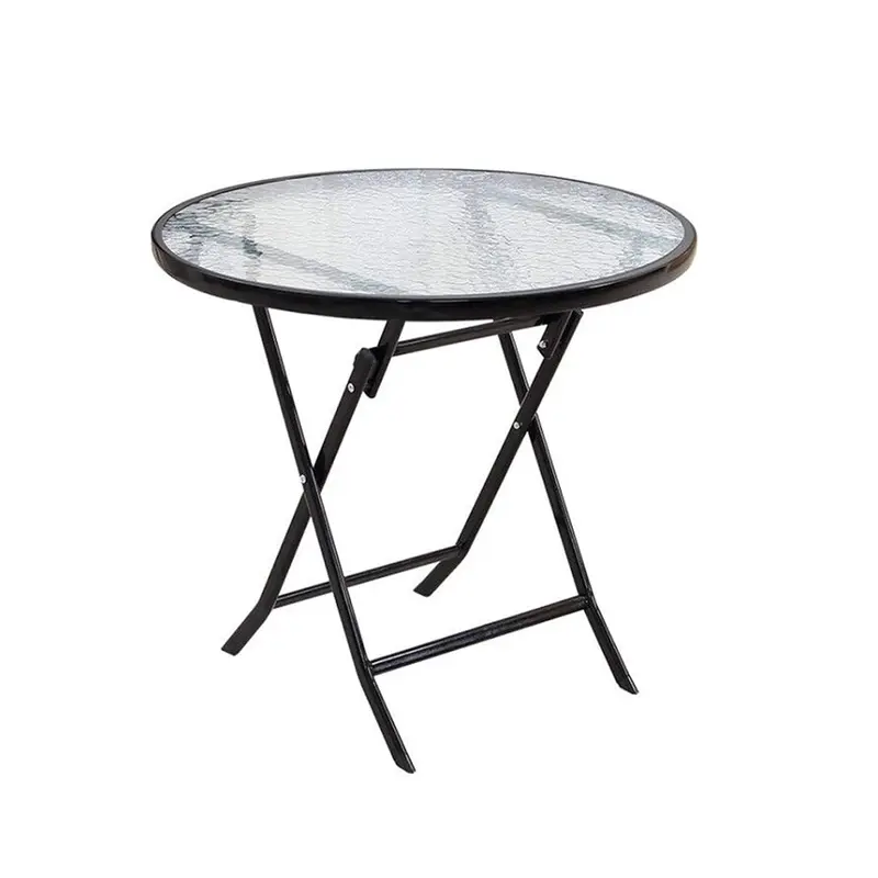 Mesa Plegable con Sup de Vidrio