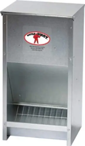 Miller 957772 Little Giant - Comedero de acero para aves de corral (25 libras)