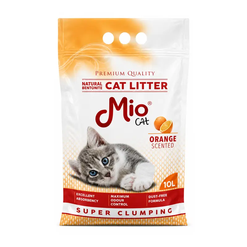 Mio Arena Compacta Naranja para Gato 10 L