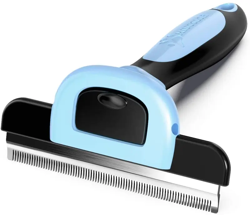 MIU COLOR Pet Deshedding Brush, Professional Grooming Tool, Effectively Reduces Shedding by Up to 95% for Short Hair and Long Hair Cats(4-inch Length Comb)