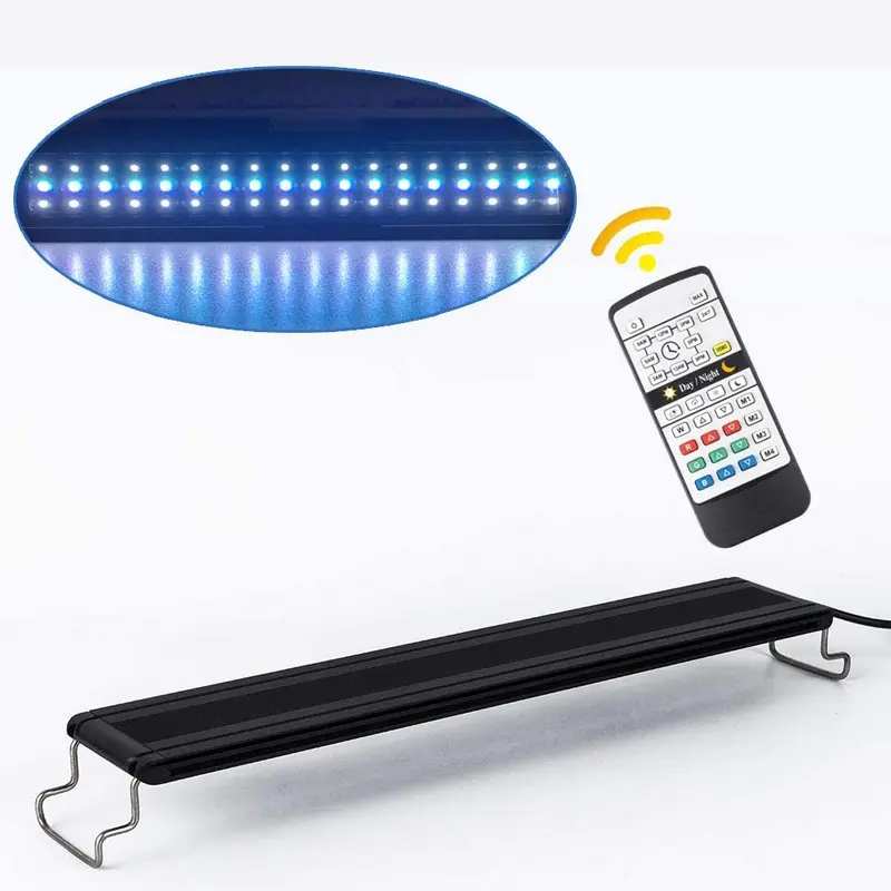 MQ 24/7 Plantado Plus Acuario Luz LED, Automatizado Espectro Completo Tanque de Peces Luz con Control Remoto